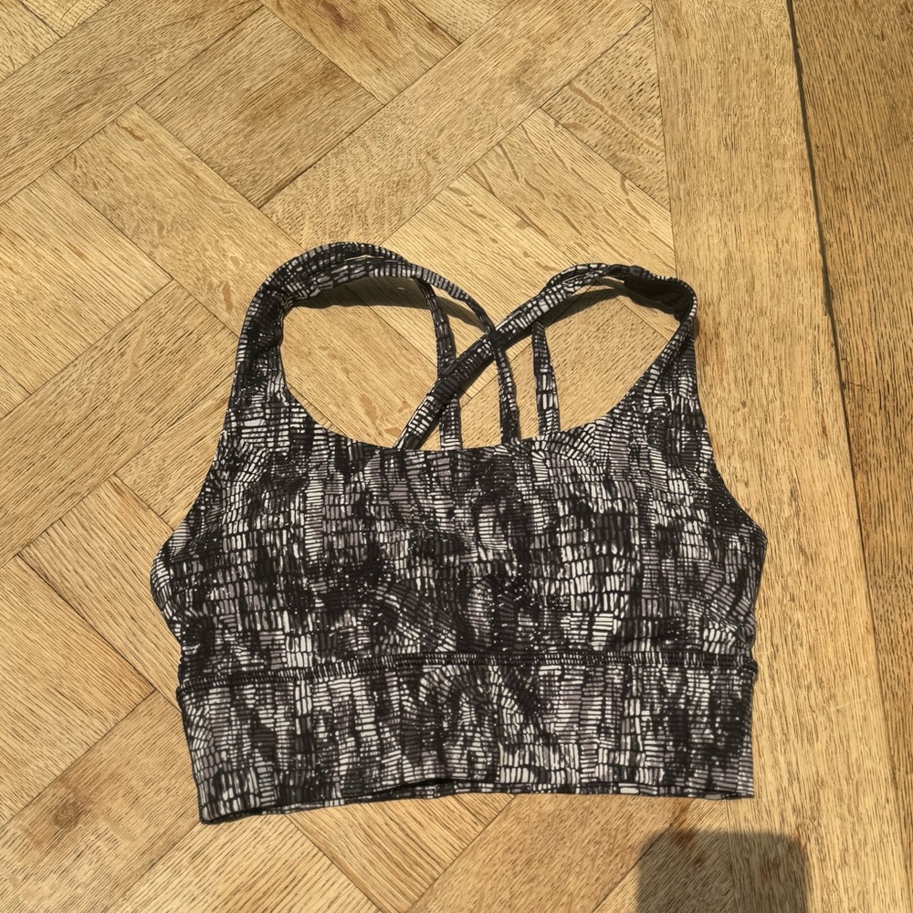 Lululemon Black and White Racerback Bra